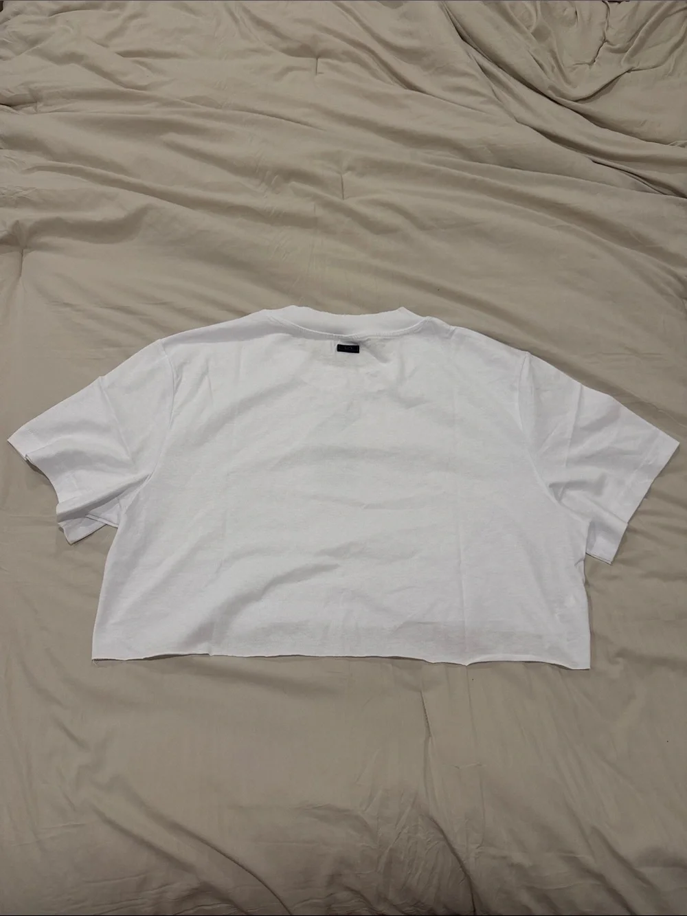 NWT TLF White Oversized Cropped Tee - Picture 5 of 5